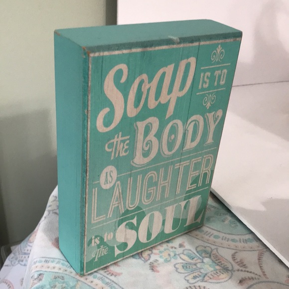 5” x 7” wood sign soap is to the body - Picture 2 of 4